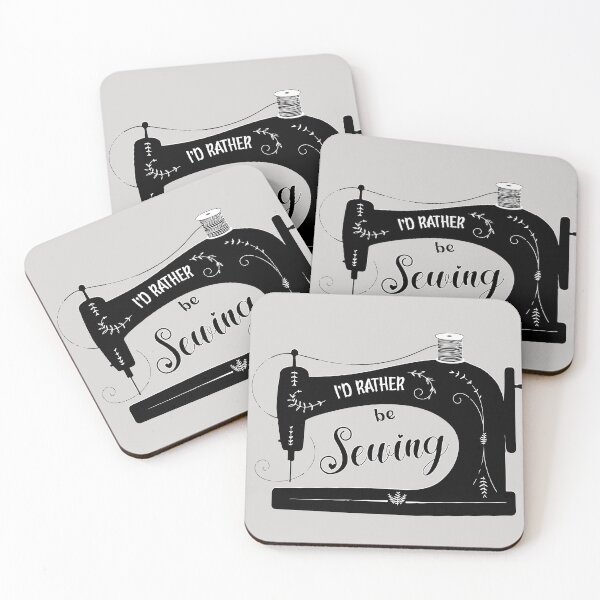 Item preview, I'd rather be sewing antique elegant sewing machine funny sewing fashion designer tailor seamstress gifts designed and sold by MetalicBabe.