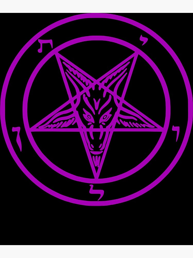 Póster «Sigilo De Baphomet Pentagrama Satánico Versión Púrpura» De ...