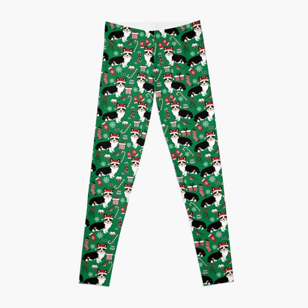 Corgi welsh corgi christmas presents santa hat dog gifts dog breeds by pet friendly Leggings