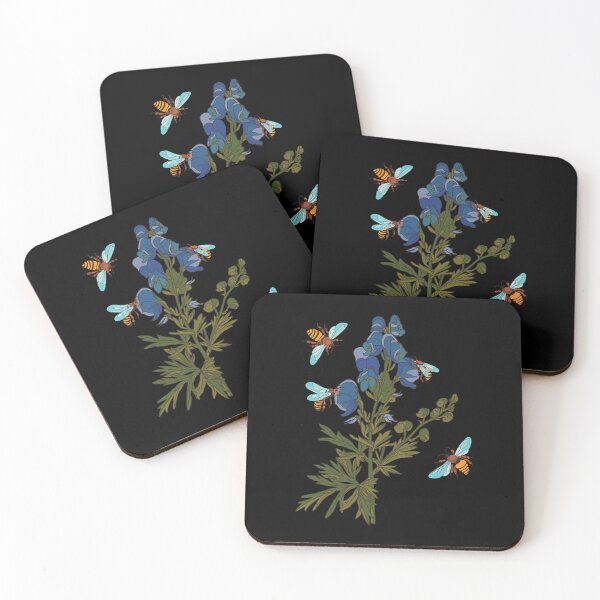 Item preview, botanical illustration of a plant and a bee  designed and sold by LoriClark29898.