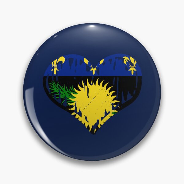 Artikelvorschau, Guadeloupe Flag Heart Love entworfen und verkauft von rafaeltto.