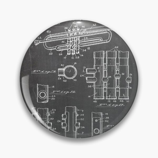 Item preview, Selmer Trumpet Patent - Trumpet Art - Black Chalkboard designed and sold by patentpress.