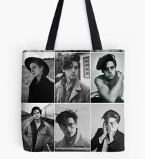 Bolsa de tela cole sprouse collage estético blanco y negro