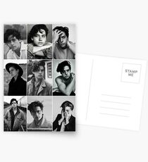 cole sprouse black and white aesthetic collage Postcards