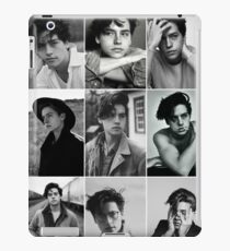 Cole Sprouse schwarze und weiße ästhetische Collage iPad-Hülle & Klebefolie