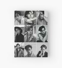 cole sprouse black and white aesthetic collage Hardcover Journal