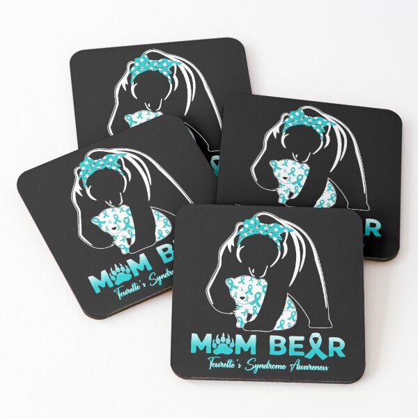 Item preview, Mom Bear Tourette's Syndrome Awareness Month Teal Ribbon designed and sold by EmilieWebeEW.
