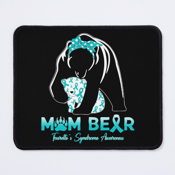 Item preview, Mom Bear Tourette's Syndrome Awareness Month Teal Ribbon designed and sold by EmilieWebeEW.