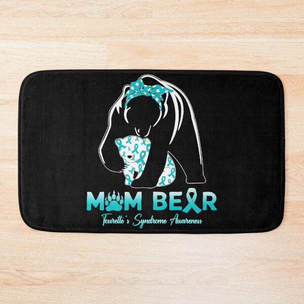 Item preview, Mom Bear Tourette's Syndrome Awareness Month Teal Ribbon designed and sold by EmilieWebeEW.