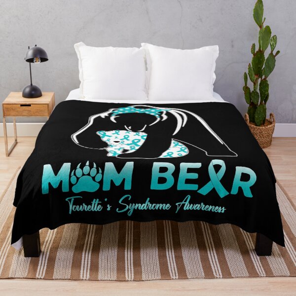 Item preview, Mom Bear Tourette's Syndrome Awareness Month Teal Ribbon designed and sold by EmilieWebeEW.