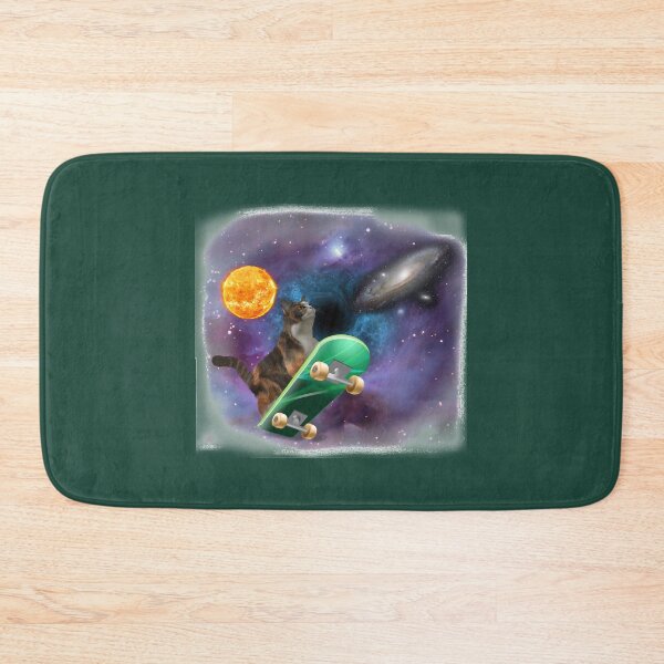 Item preview, Cat on skateboard in space designed and sold by OnayDesignUK.