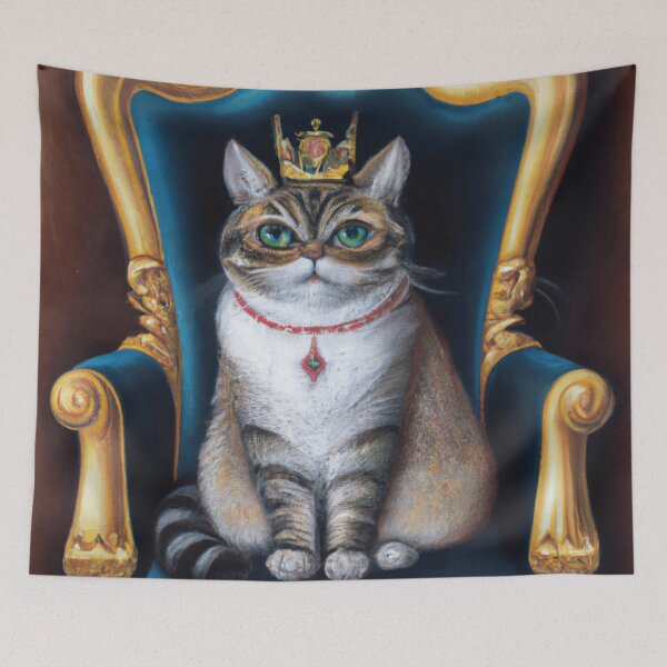 Item preview, Cat King designed and sold by CloverFi.
