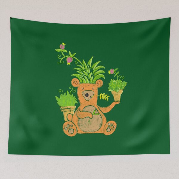 Item preview, The gardening bear and his wild hair designed and sold by jasmineberry.