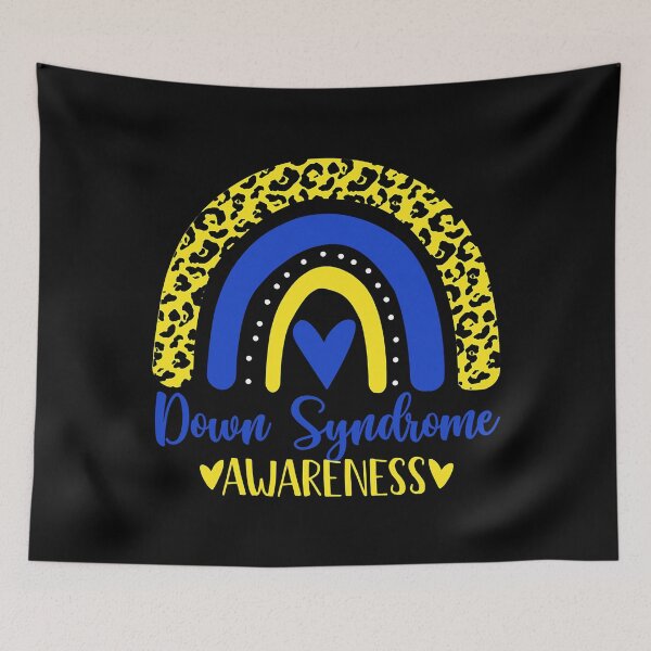 Item preview, Blue Yellow rainbow awsewome Down Syndrome Awareness designed and sold by EmilieWebeEW.