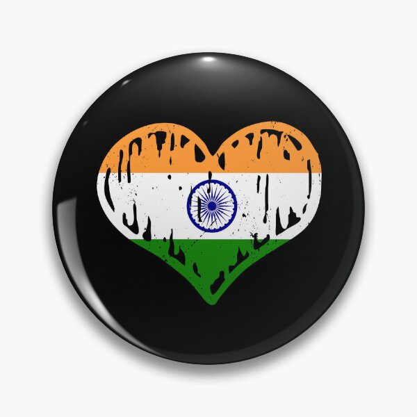 Artikelvorschau, India Flag Heart Love entworfen und verkauft von rafaeltto.