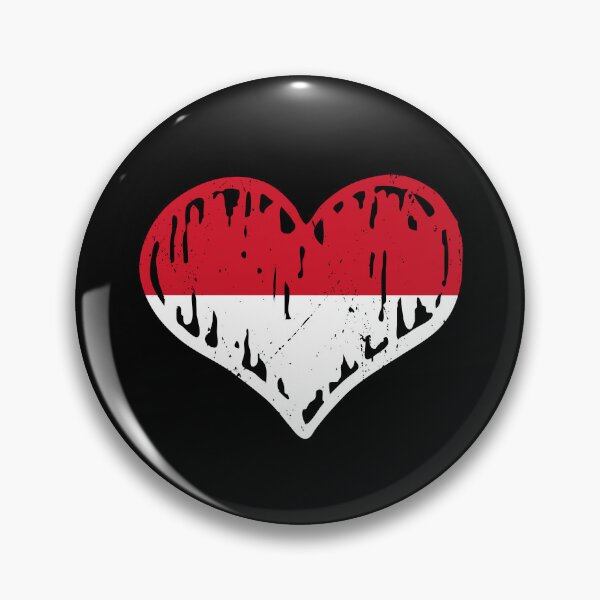 Artikelvorschau, Indonesia Flag Heart Love entworfen und verkauft von rafaeltto.