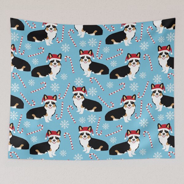 Item preview, Corgi welsh corgi tricolored christmas candy cane dog gifts dog breeds by pet friendly designed and sold by PetFriendly.