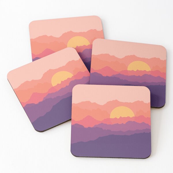 Item preview, Minimal abstract sunset mountains III designed and sold by alienrabbit.