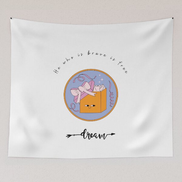 Item preview, a motivational quote,he whoe is brave is free designed and sold by adee1122.