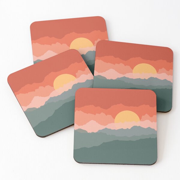 Item preview, Minimal abstract sunset mountains IV designed and sold by alienrabbit.