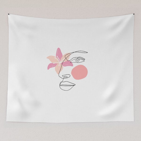 Item preview, Abstract Line Arts Pink Face designed and sold by leftyconceptops.