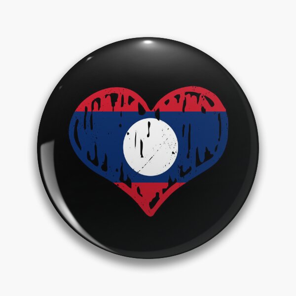 Item preview, Laos Flag Heart Love designed and sold by rafaeltto.