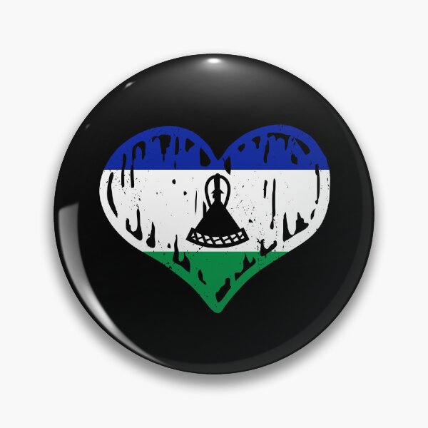 Item preview, Lesotho Flag Heart Love designed and sold by rafaeltto.