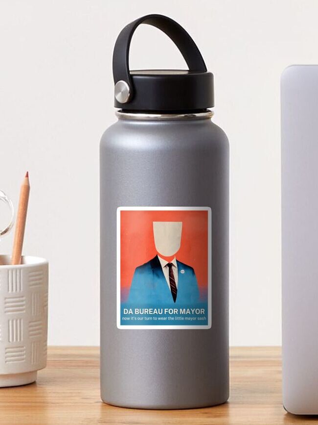 Thumbnail 1 of 3, Sticker, Da Bureau for Mayor designed and sold by DaBureauOfMerch.