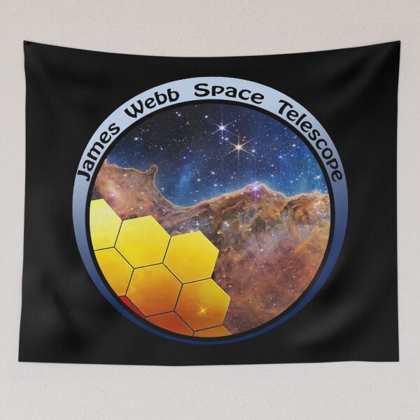 Item preview, JWST James Webb Telescope - Cosmic Cliffs, silvery blue designed and sold by Kestrelle.