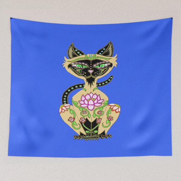 Item preview, Siamese Cat Sugar Skull designed and sold by J-CCreations.