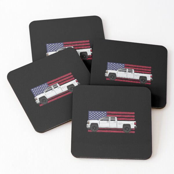 Item preview, White truck USA flag  designed and sold by NatalieLo79575.