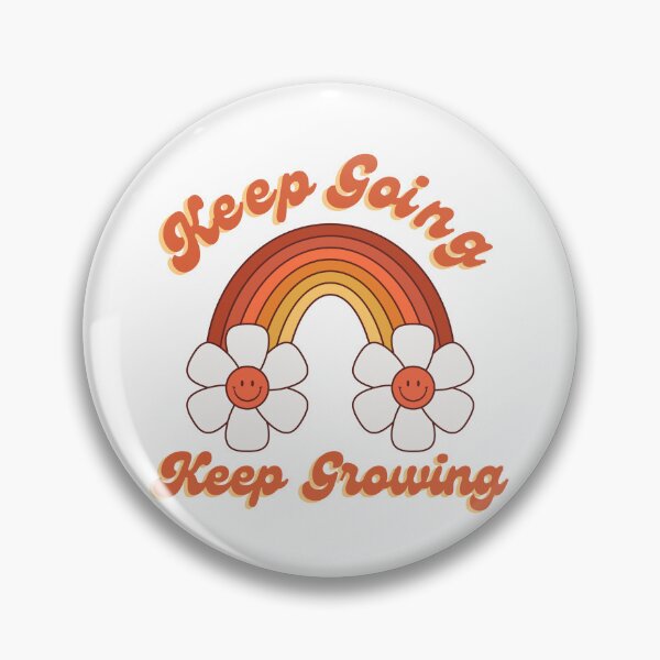 Item preview, Keep Going Keep Growing. Retro Typography Motivational and Inspirational Quote designed and sold by That Cheeky Tee.