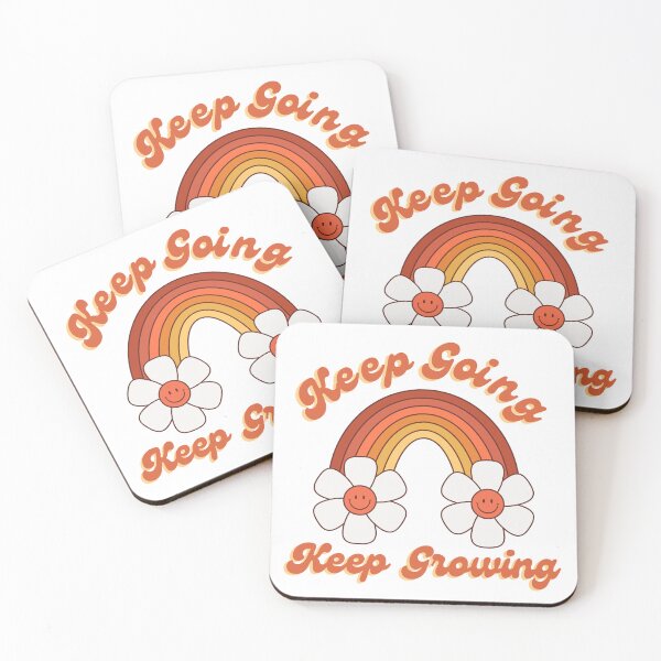 Item preview, Keep Going Keep Growing. Retro Typography Motivational and Inspirational Quote designed and sold by That Cheeky Tee.