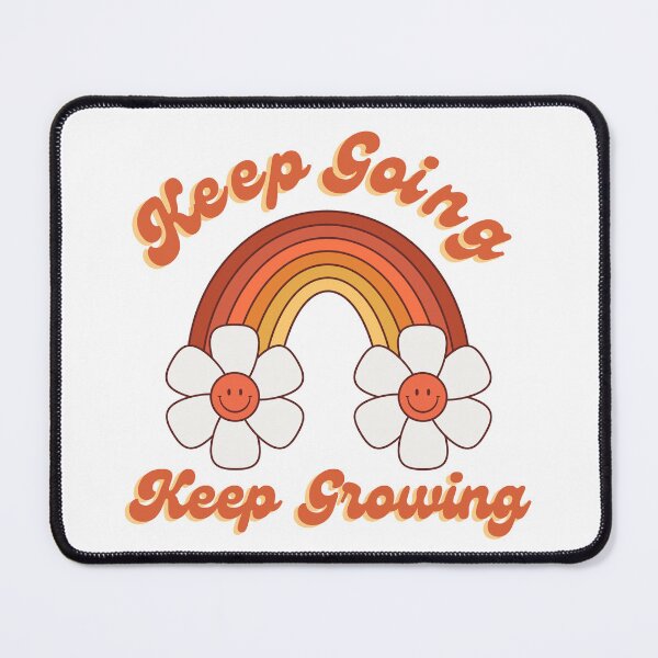 Item preview, Keep Going Keep Growing. Retro Typography Motivational and Inspirational Quote designed and sold by That Cheeky Tee.