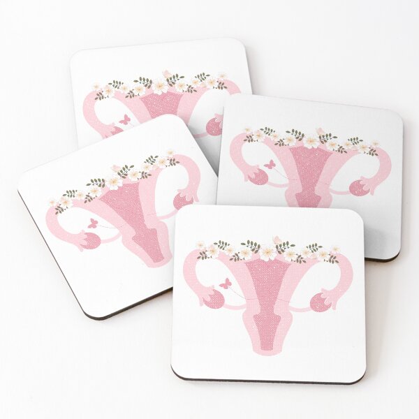 Item preview, Pink Female Reproductive System With Florals designed and sold by SMillustrations.