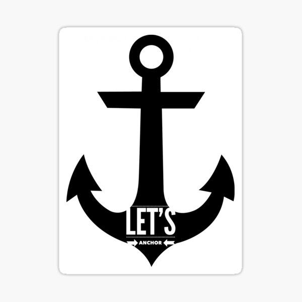 Item preview, Lets Anchor Black and White Boating Life designed and sold by ChristinasMess.