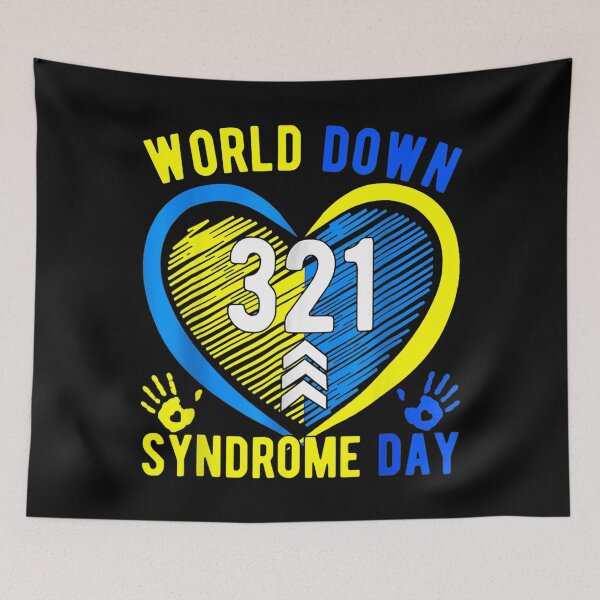 Item preview, Blue Yellow Heart 21 World Down Syndrome Awareness Day designed and sold by EmilieWebeEW.