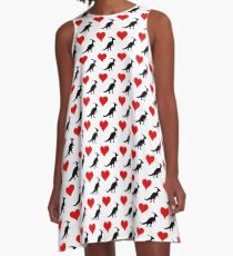 Vestido acampanado Amo los dinosaurios - Parasaurolophus