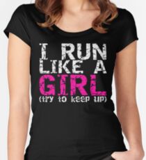 Run Like a Girl Women's Fitted Scoop T-Shirt