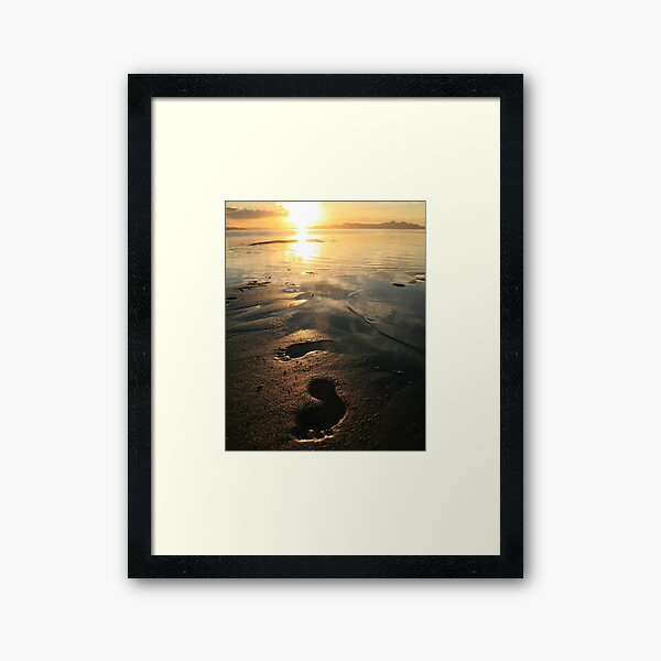 A Walk In The Sand Framed Art Print