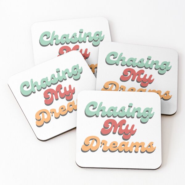 Item preview, Chasing My Dreams. Retro Typography Motivational and Inspirational Quote designed and sold by That Cheeky Tee.