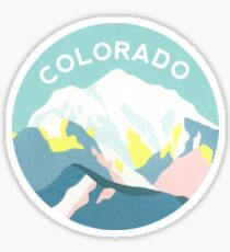 Colorado Mountain Circle Sticker