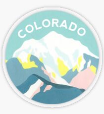 Colorado Mountain Circle Transparent Sticker
