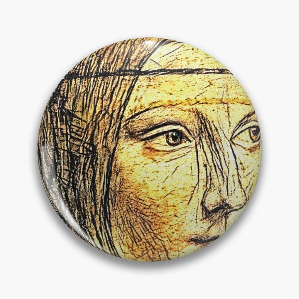Item preview, Portrait of Cecilia Gallerani - pen sketch recreation of a Leonardo da Vinci painting designed and sold by NickoPrints.