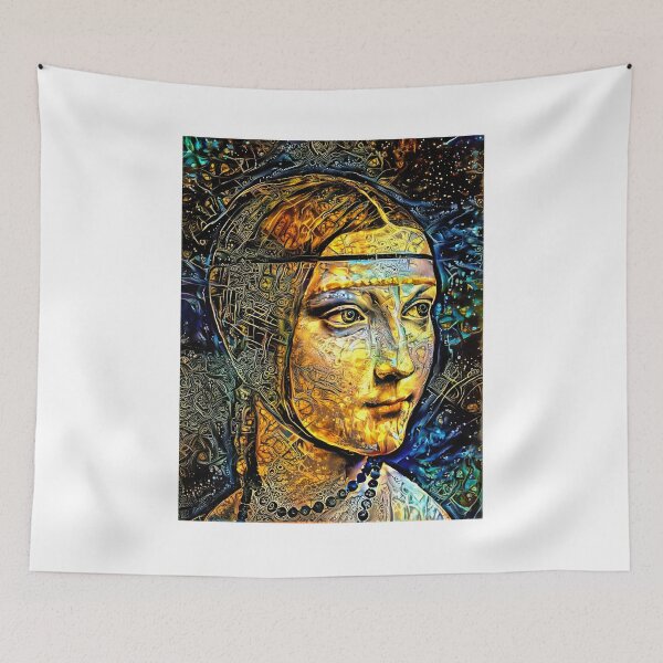 Item preview, Portrait of Cecilia Gallerani - from the painting Lady with an Ermine designed and sold by NickoPrints.