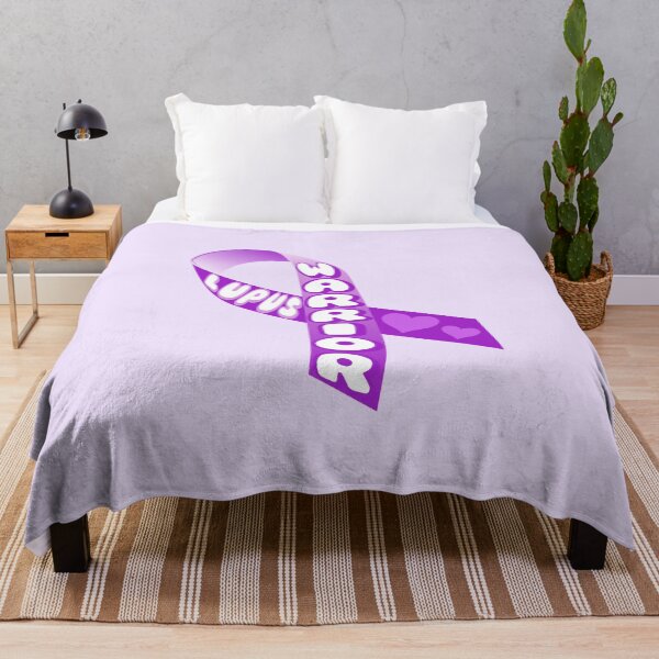 Item preview, Lupus WARRIOR Purple Ribbon designed and sold by everything4eva.