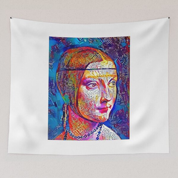 Item preview, Colorful portrait of Cecilia Gallerani - the famous Lady with an Ermine designed and sold by NickoPrints.
