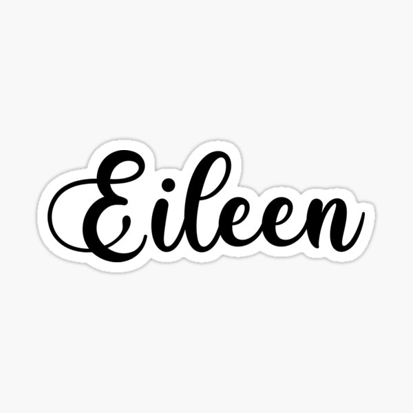 eileen-name-handwritten-calligraphy-sticker-for-sale-by-yelenastore