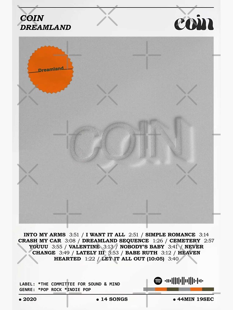 "Coin Dreamland Album Poster" Sticker for Sale by tonystarkslas