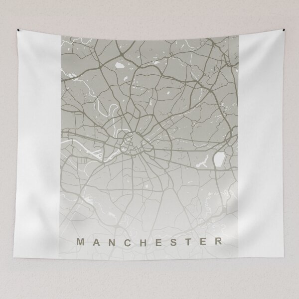 Aperçu de l'œuvre Art de la carte de Manchester créée et vendue par artymaps.